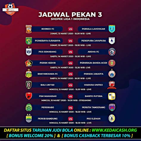 Jadwal Liga 1 Hari Ini Live: Jangan Lewatkan Pertandingan Seru!