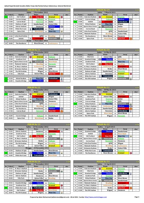 Jangan Lewatkan! Jadwal Liga Primer Inggris Terbaru & Terlengkap